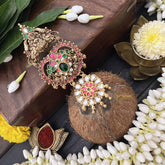 Vriksham Peacock & Lakshmi Design 1 Gram Gold Jad Billai-G20326